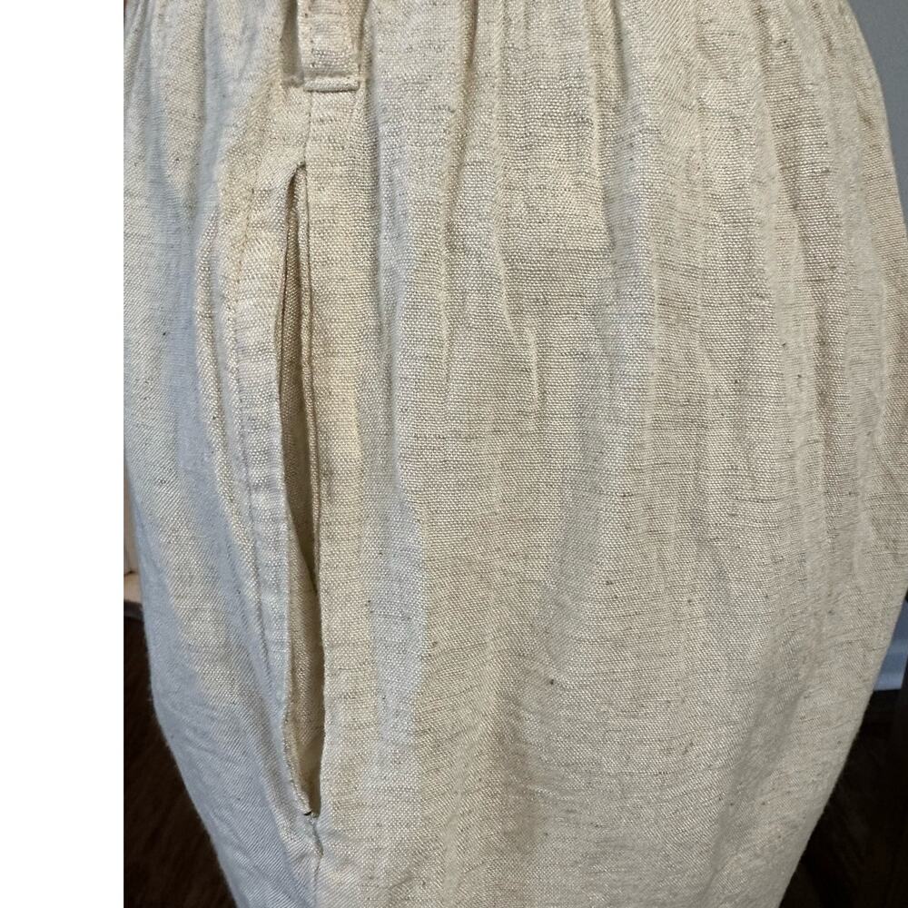 Sim & Sam Oatmeal Linen Blend Utility Romper Sleeveless Safari Resort Size M - Picture 5 of 11